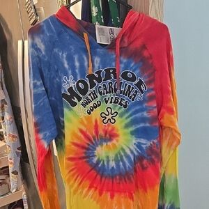 Brand New Colorful Tie-Dye Hoodie MONROE NORTH CAROLINA